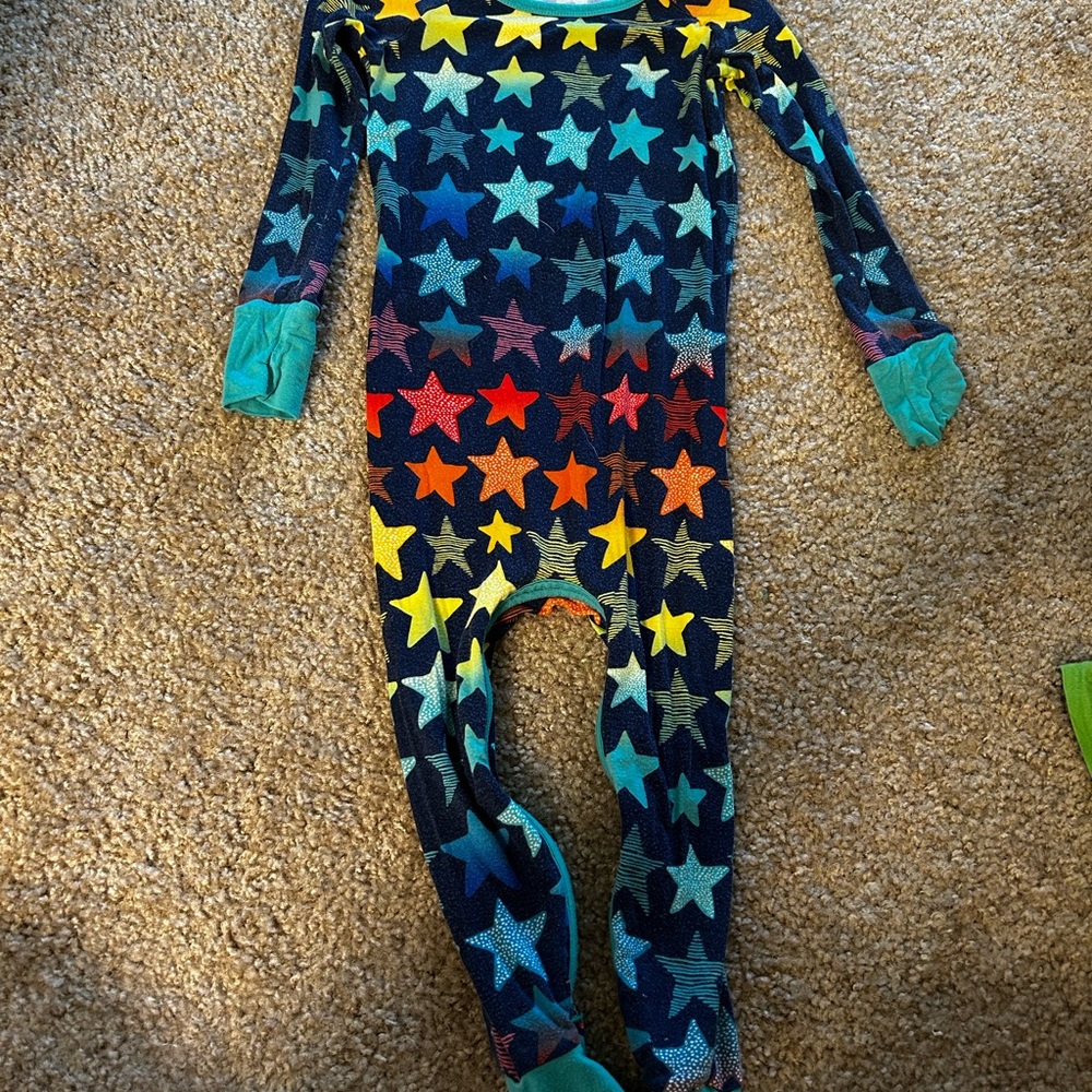 Little Sleepies Yellow and Orange Footies One Piece